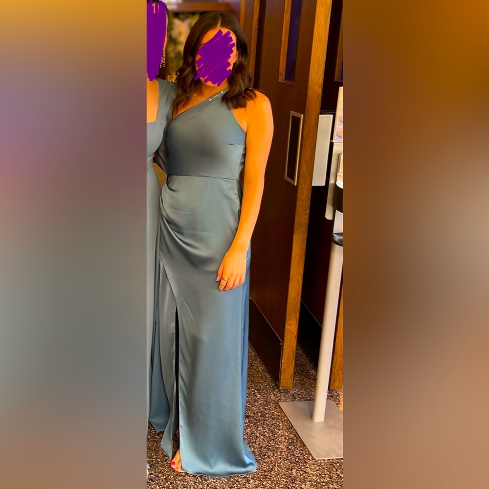 Azazie Maron Dress in Bermuda - Picture 6 of 11